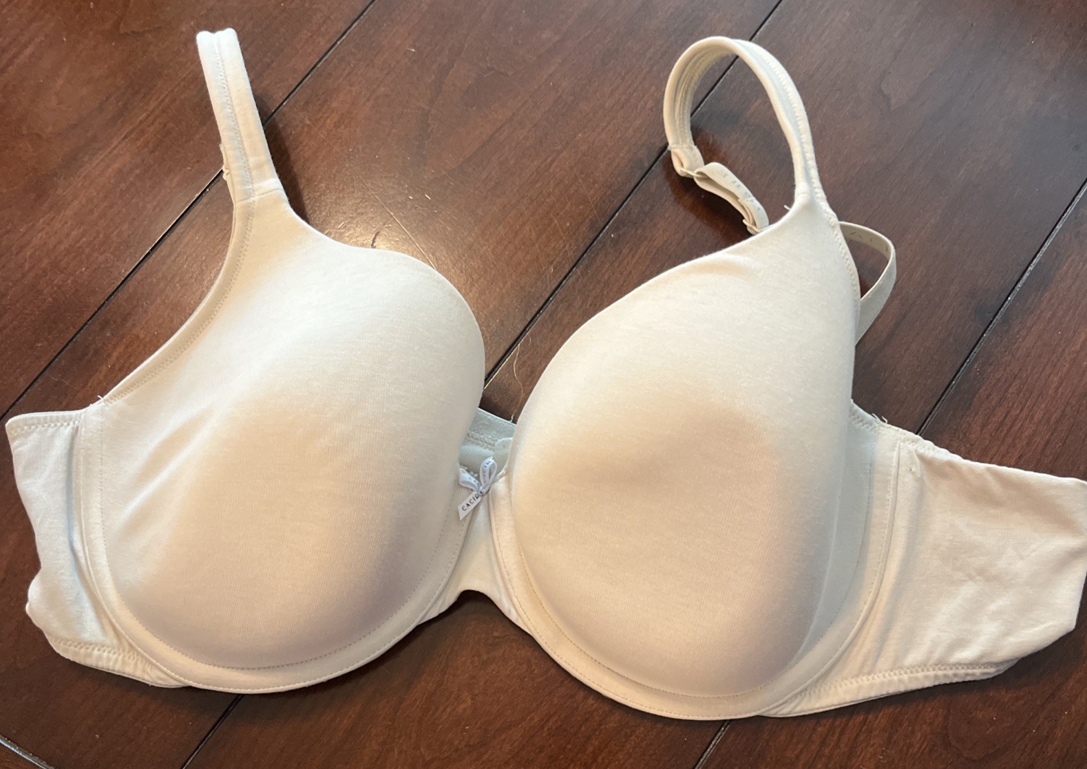 Cacique Bra 44c Tan No Underwire Lightly Lined T Shirt Three Hooks Adjustable St