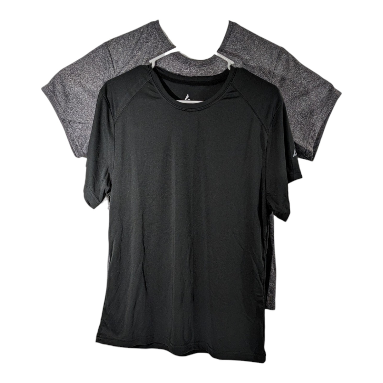 Womens Plain Black Gray Short Sleeve Tee Shirts Large Pullover Lightweight Gray