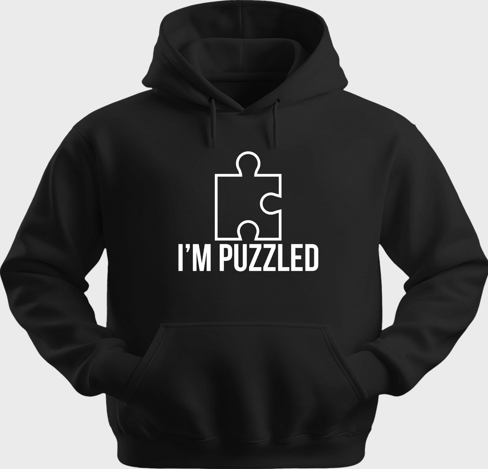 Funny Unisex Hoodie Hooded Sweatshirt Gildan Blend I’m Puzzled H0412