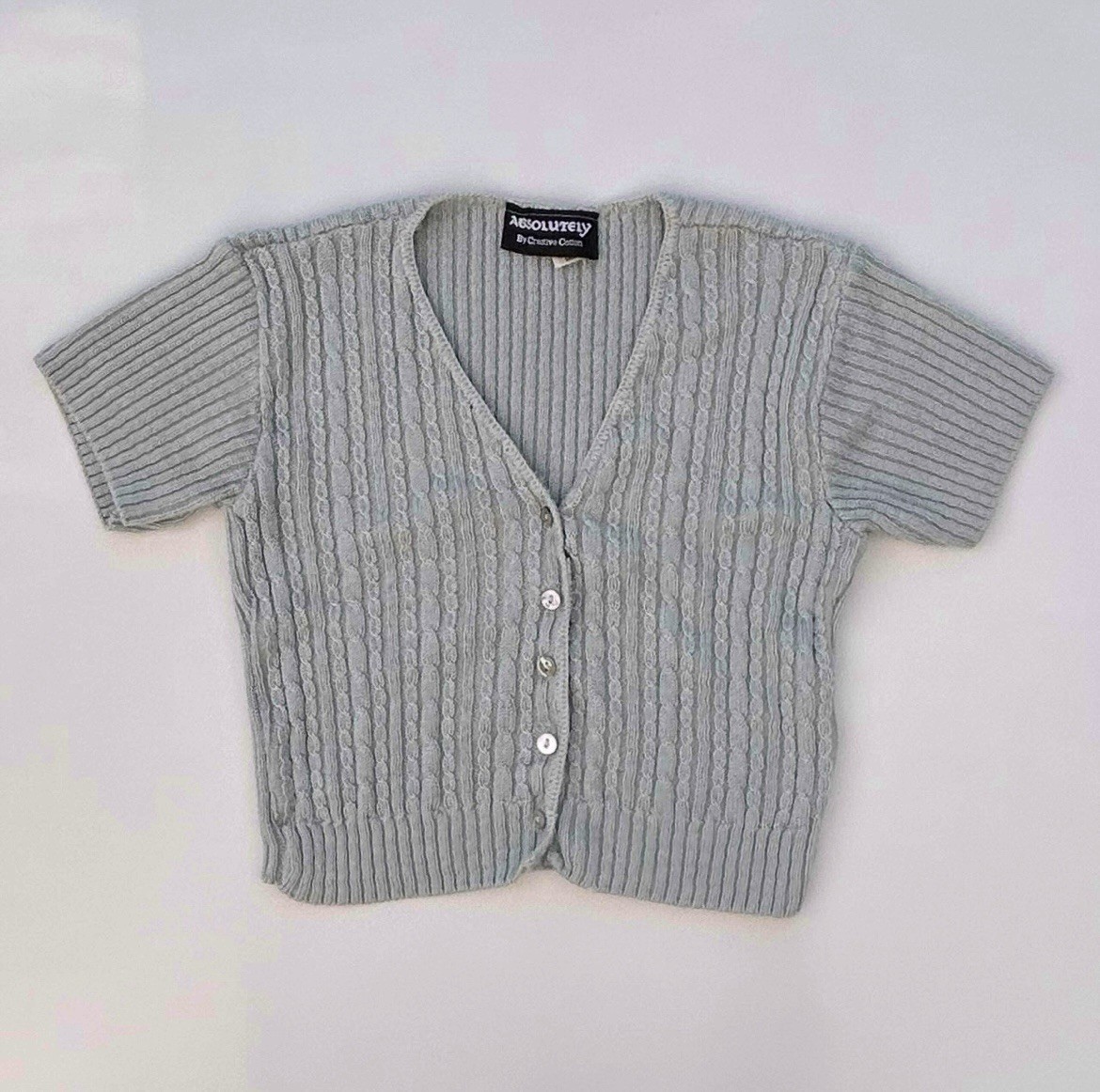 Vintage 90’s Absolutely By Creative Cotton Rayon Ribbed Top Women’s Small Green