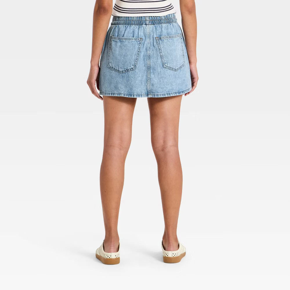 Women Mini Denim Beach Skirt – Universal Thread Light Wash S