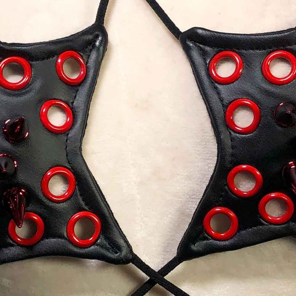 Goth Tops Emo Clothing Punk Rock Clothes Spiked Gothic Tank Grunge Y2K Bra 80s
