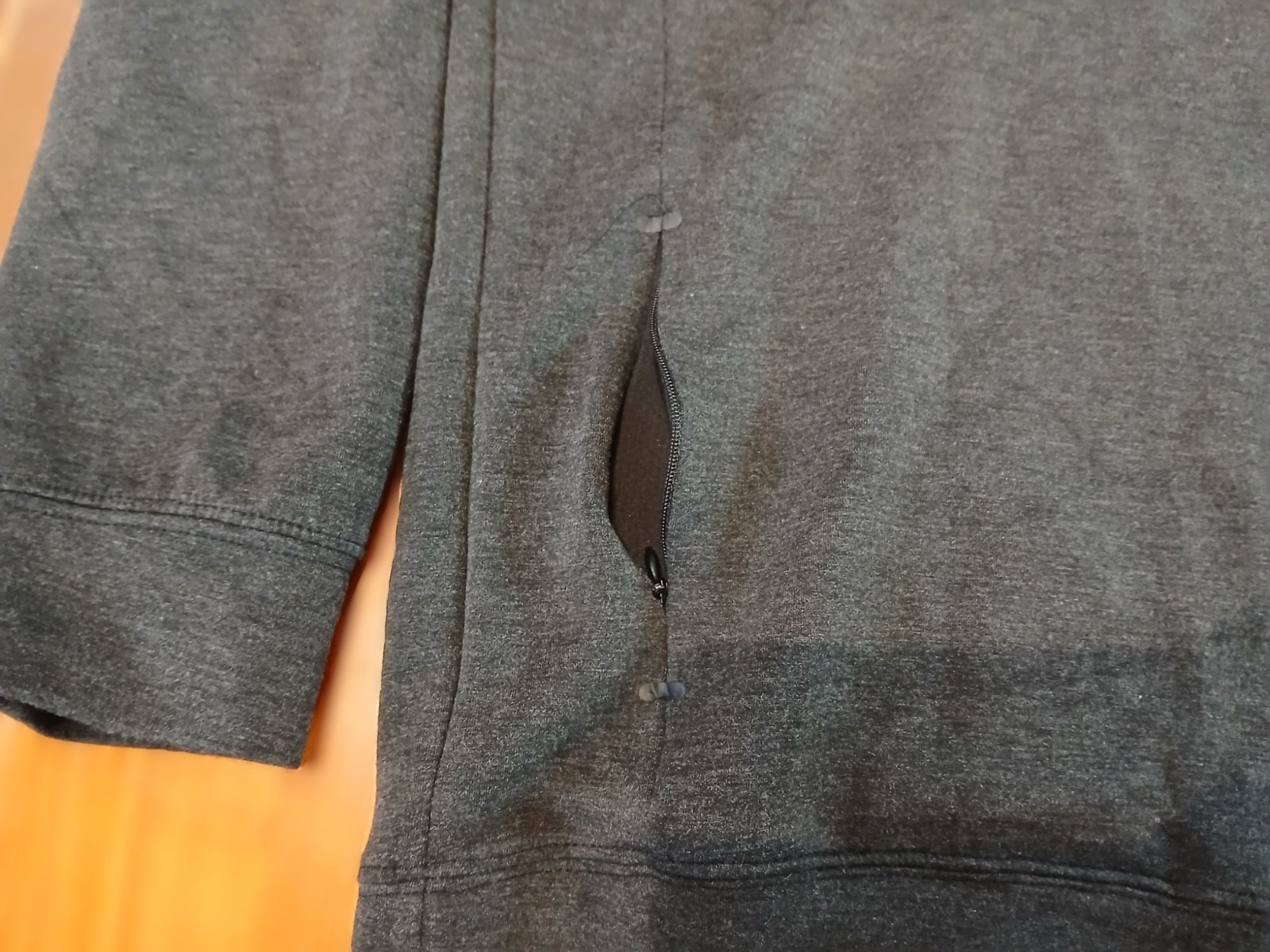 Savannah Hoodie Jacket Charcoal Heather Grey Zip Pockets LG Est. 1733 Georgia