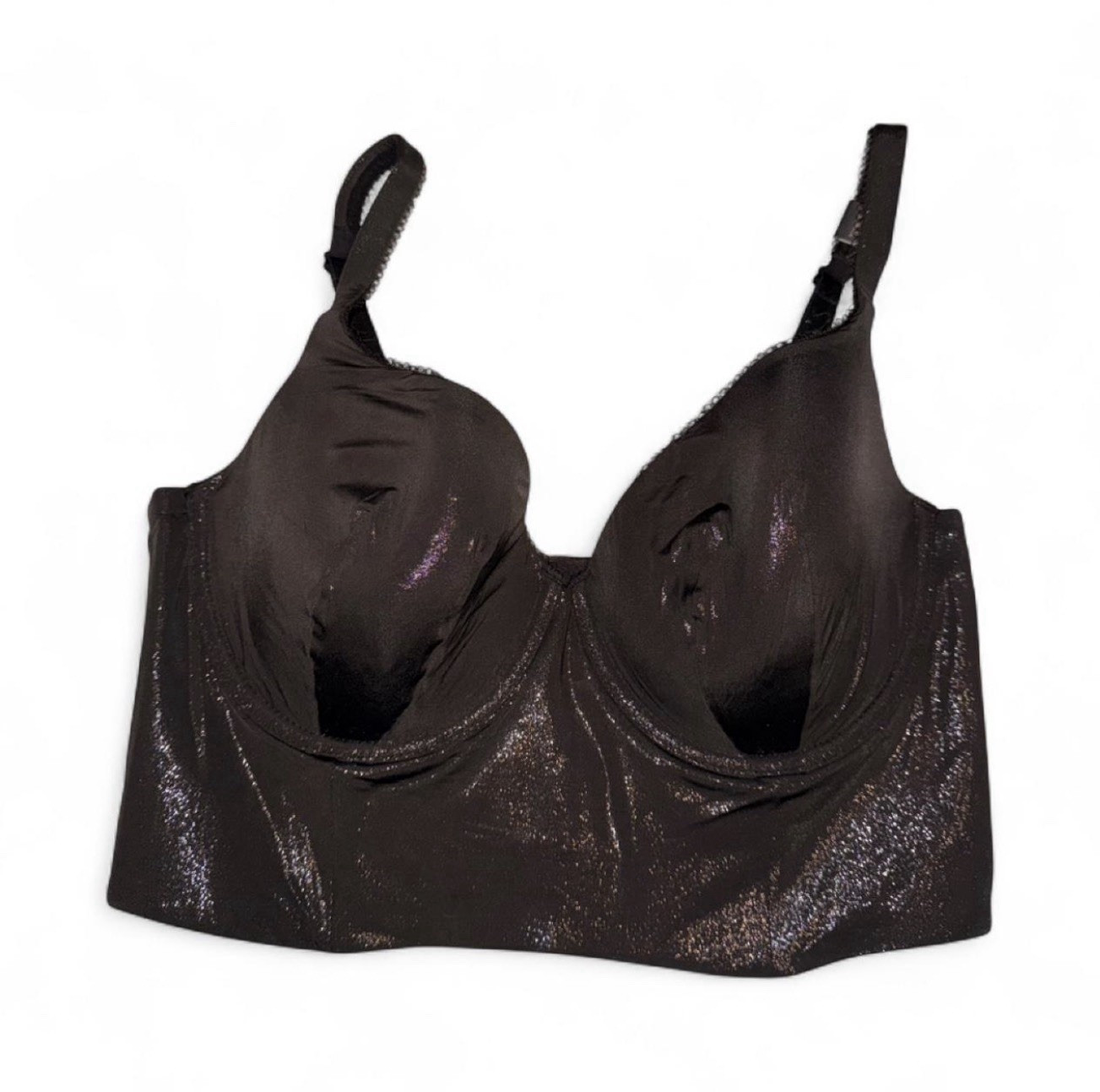 Victoria’s Secret Black Shimmer Underwire Bra 38D NWT