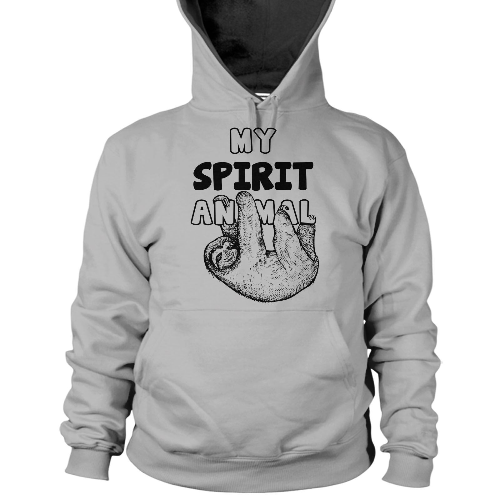 My Spirit Animal Sloth Hoodie Hooded Top Lazy Chilled Day Lounging Relax Slo L69