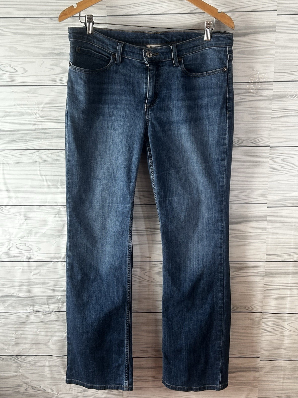 Duluth Trading Co Jeans Women 10 X 33 actualy 31 inches Denim Straight Leg j417