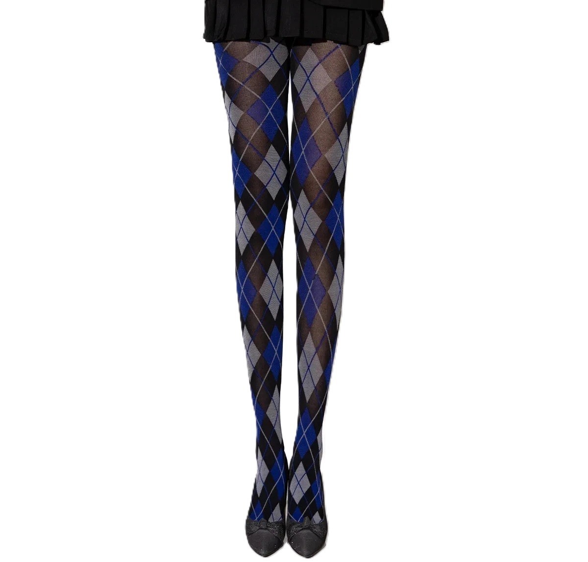 NEW WOMEN’S ARGYLE CHECK TARTAN RHOMBUS PLAID KNIT TIGHTS PANTYHOSE STOCKINGS