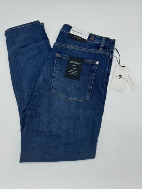 7 FOR ALL MANKIND WOMENS SLIM ILLUSION LUXE HIGH-RISE ANKLE SKINNY JEANS SIZE 31