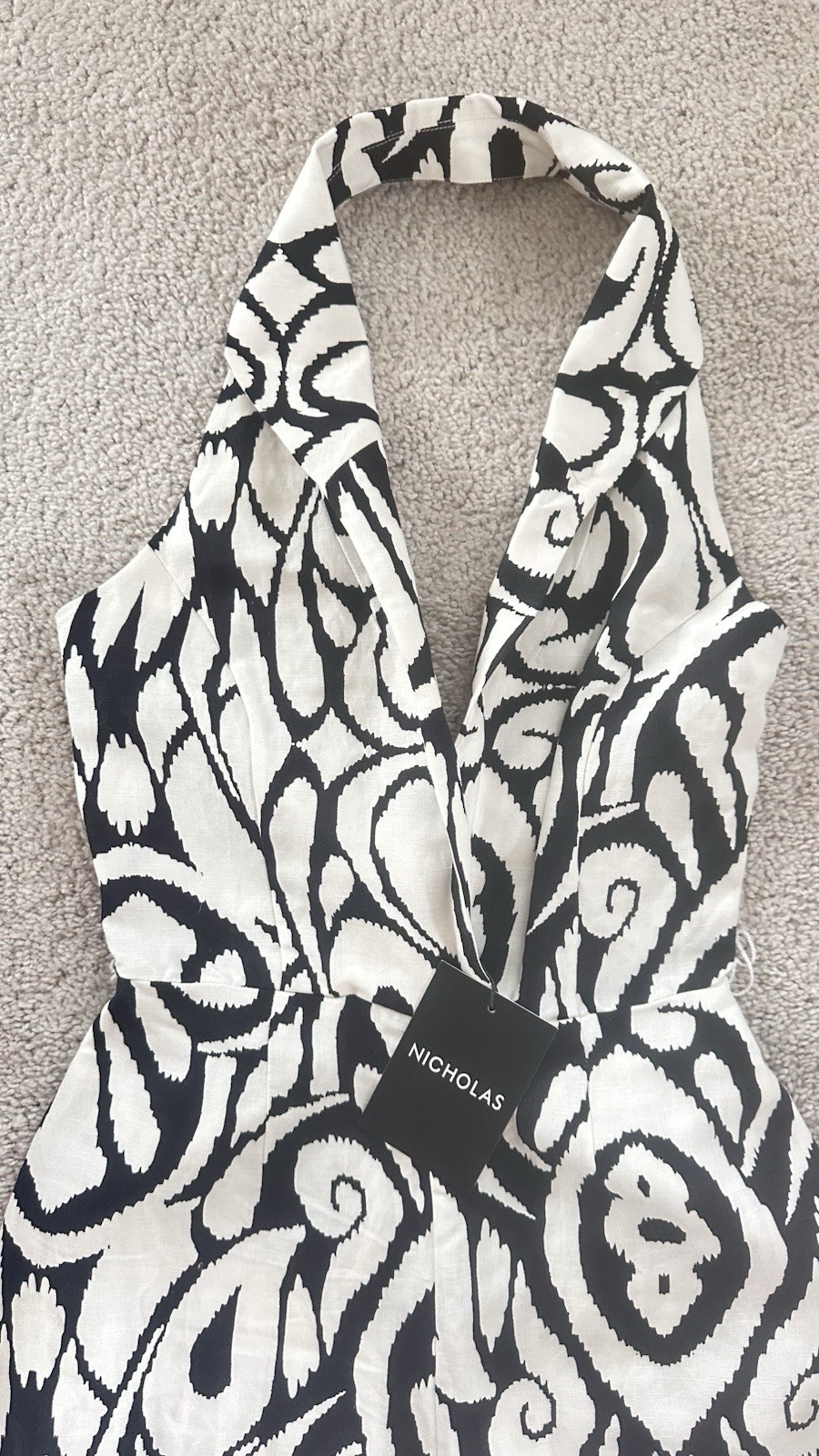 Nicholas Stephania Inez-print jumpsuit Sz 0 . L 62 In W 11.5 In Chest 15 In