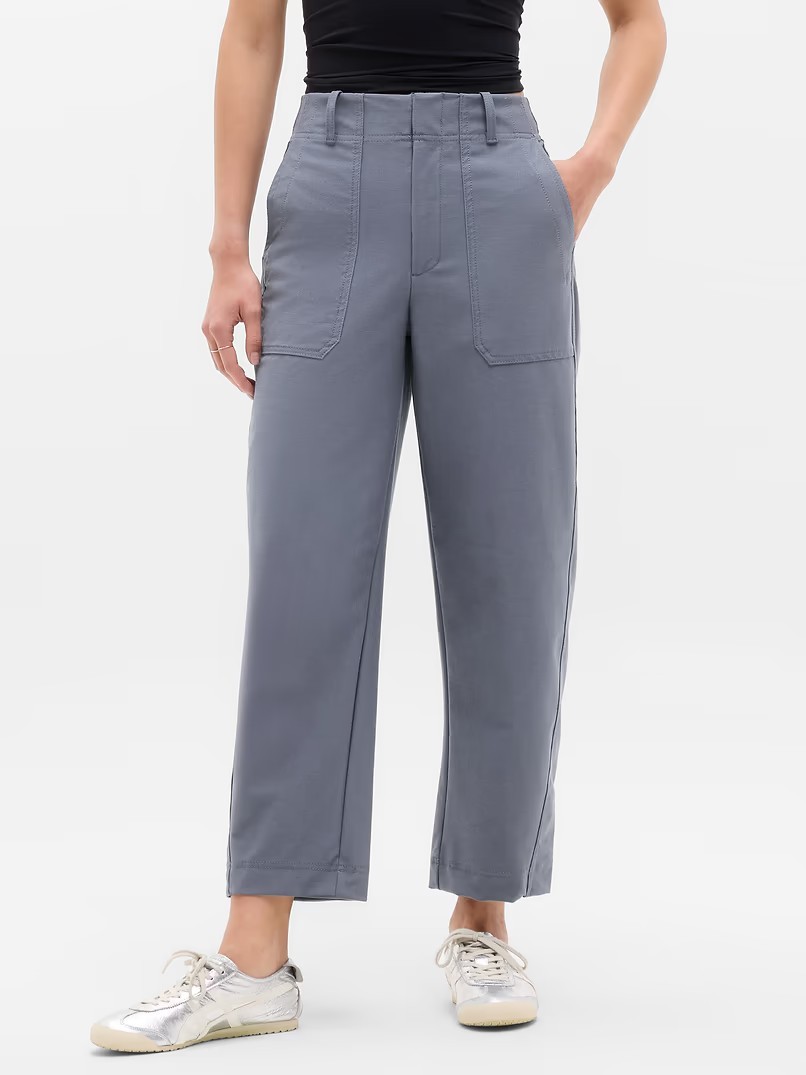 NWT Athleta Skyline High Rise Barrel Leg Pant, SLATE SIZE 8 TALL #650012 A0619H