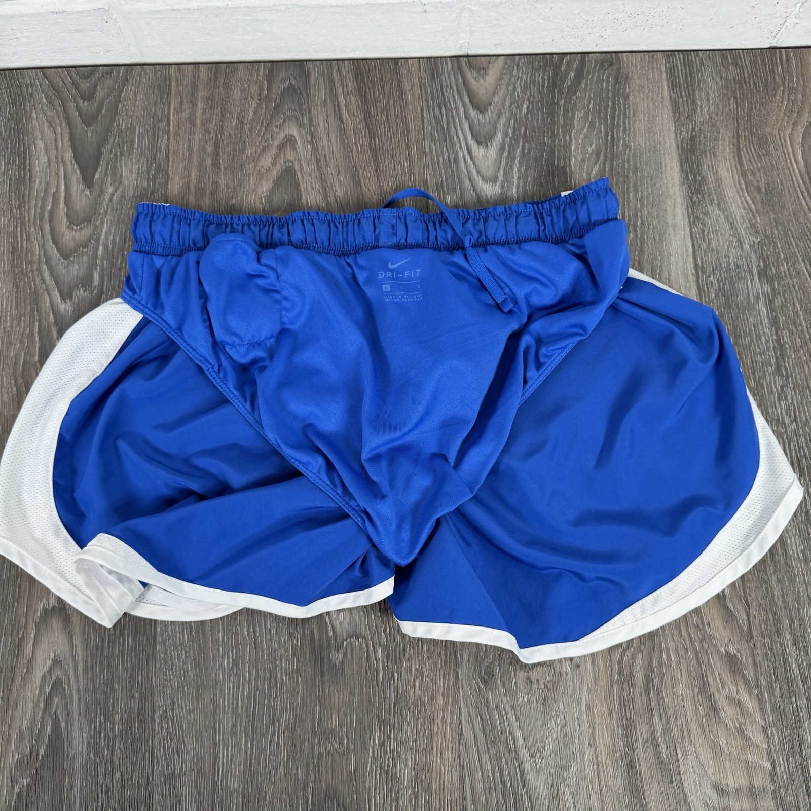 Nike Tempo Running Shorts Women’s Large Blue Brief Lined Gym Workout 831558