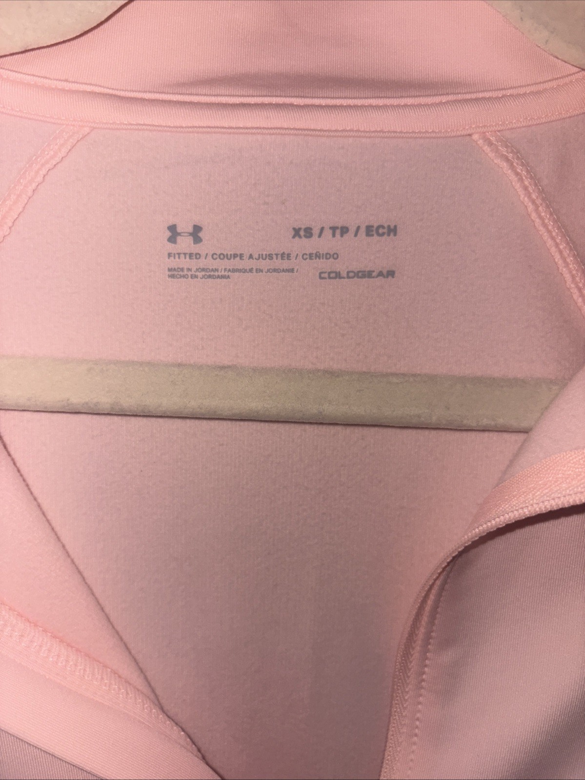 Under Armour Cold Gear Fitted Pink 1/2 Zip Pullover Running Gym Women’s XS