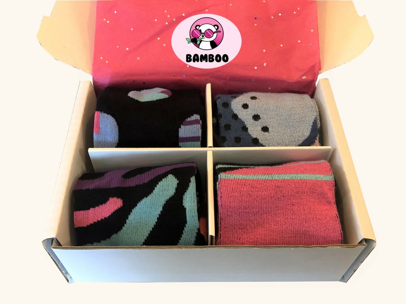 Ladies Gift Boxed Ideal Presents Mothers Day Bamboo Socks UK 4-8 4 pairs