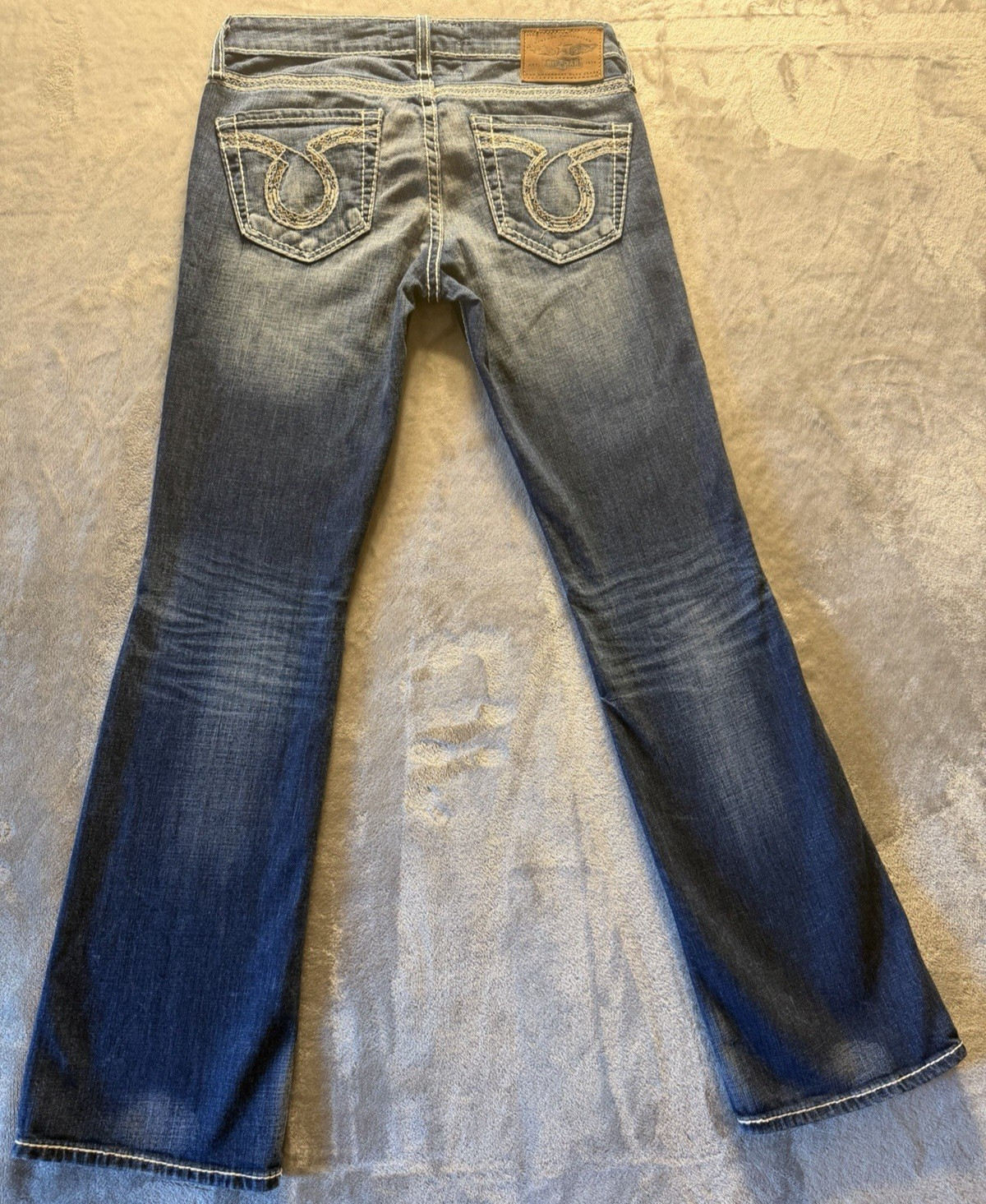 VTG Big Star by Buckle Jeans Womens 29×32 Liv Distressed Faded Low Rise Western