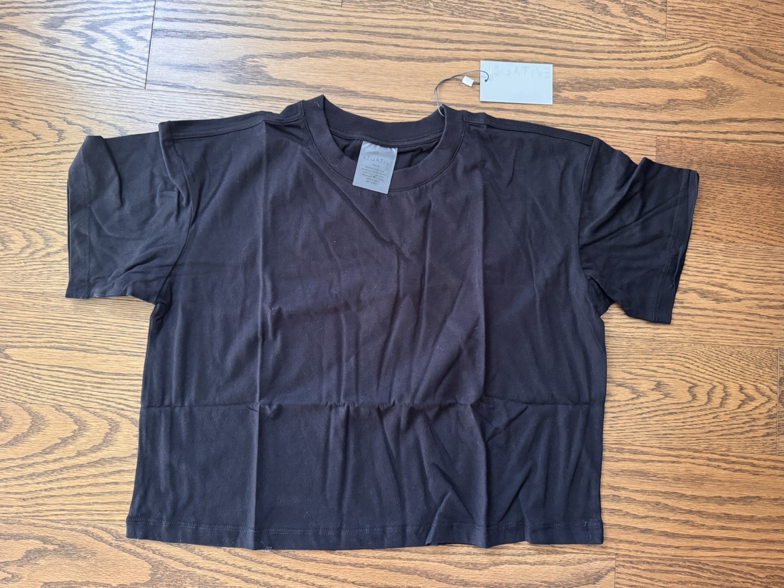 Negative Underwear Black T-shirt Size Médium Short Sleeve