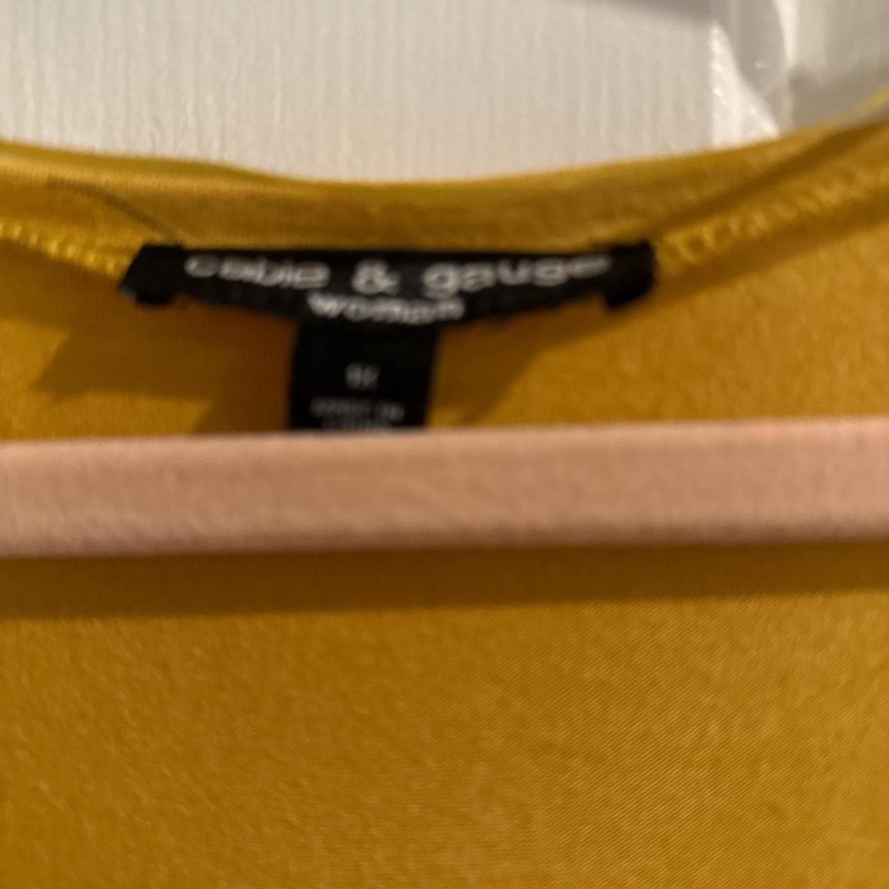 Cable and Gauge Mustard Embroidery Tunic