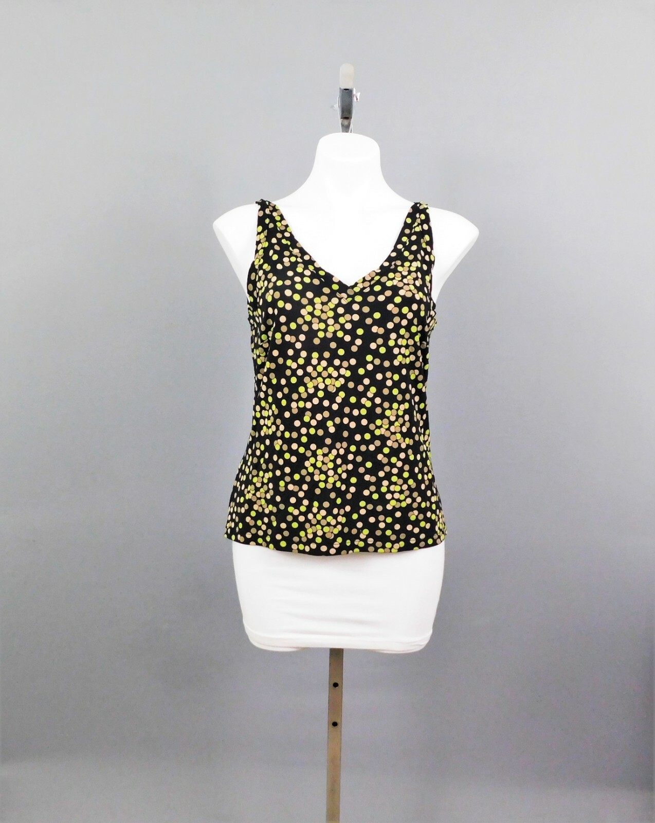 Talbots Women’s Shirt, Size M, Black Multicolor, 95% Rayon, 5% Spandex