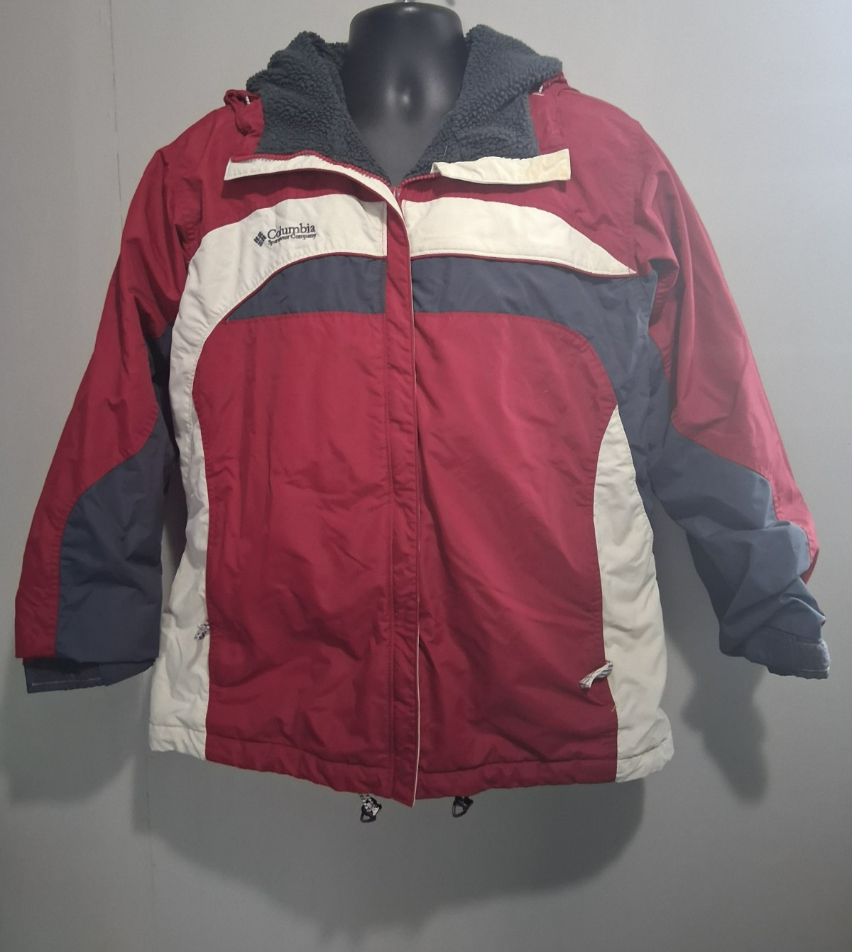 Columbia Jacket Women’s Large Colorblock 3-in-1 Outer Shell Fleece Interior