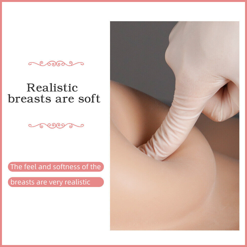 B-G Cup Silicone Breast Forms Back Hollow Round Neck Real Fake Boob Crossdresser