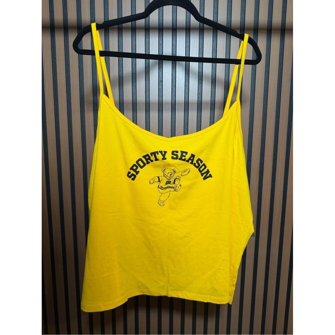 Wild Fable Sporty Season Yellow Spaghetti-Strap Tank Top