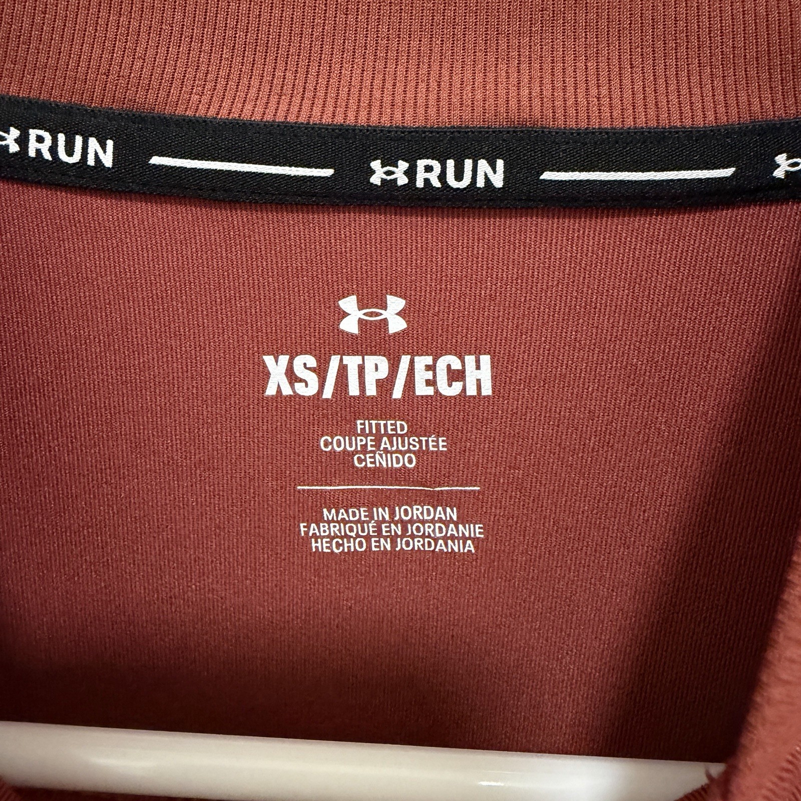 Under Armour XS Rust Orange Half Zip Pullover Compression Running Top Women