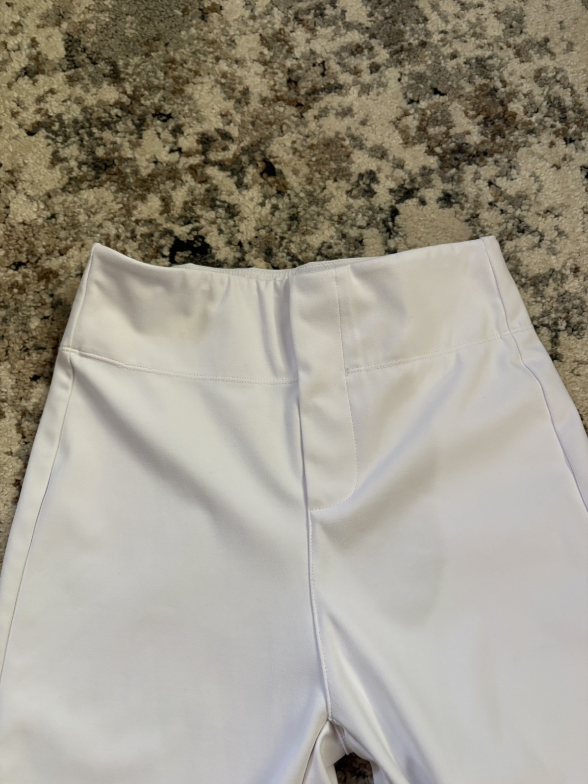 Halara Flex™ White High Waisted Back Side Pocket Slight Flare Work Pants Size XS