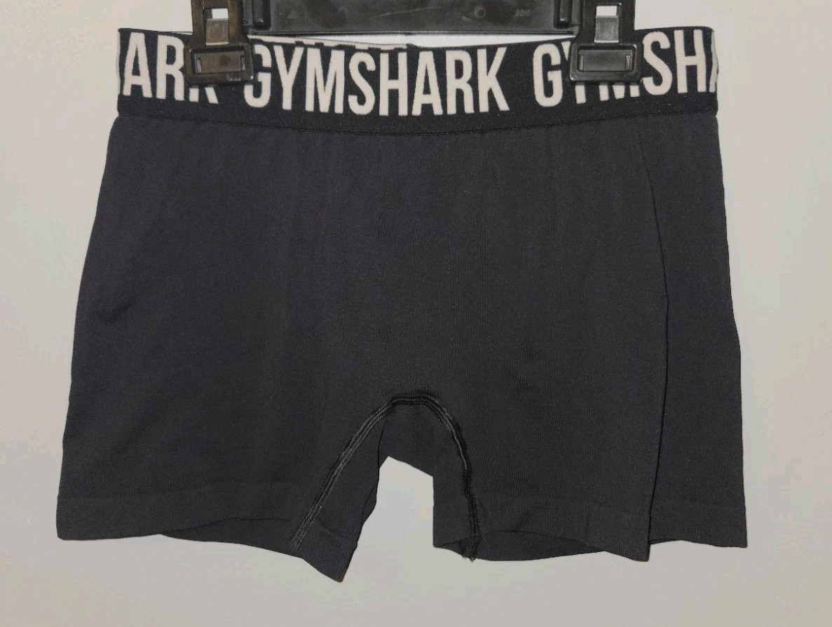 Womens Gymshark Compression Shorts Size M Medium Black Athletic Bottoms