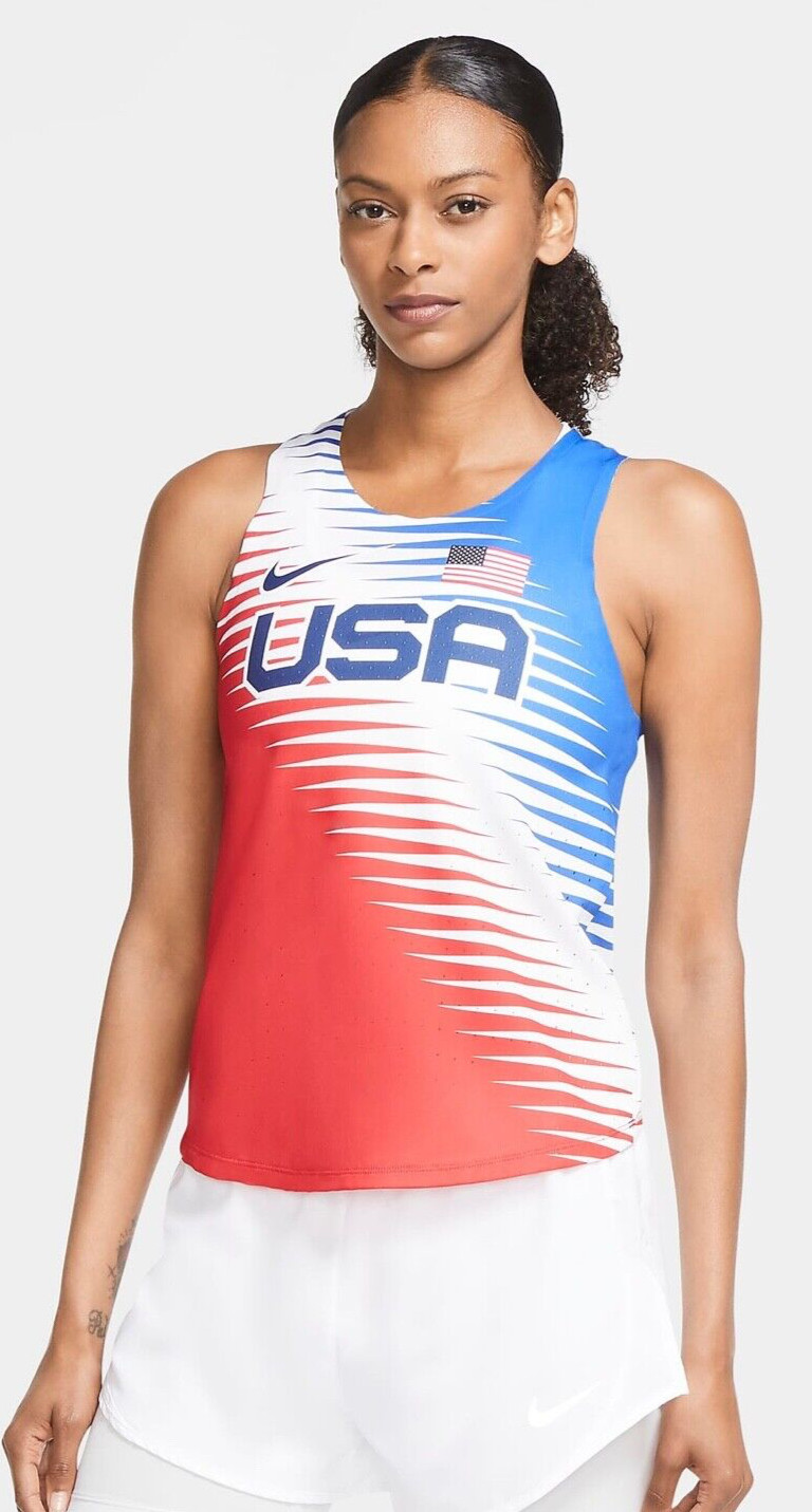 Nike Dri-FIT ADV Team USA AeroSwift Running Tank Size Medium CV0414 657 $80