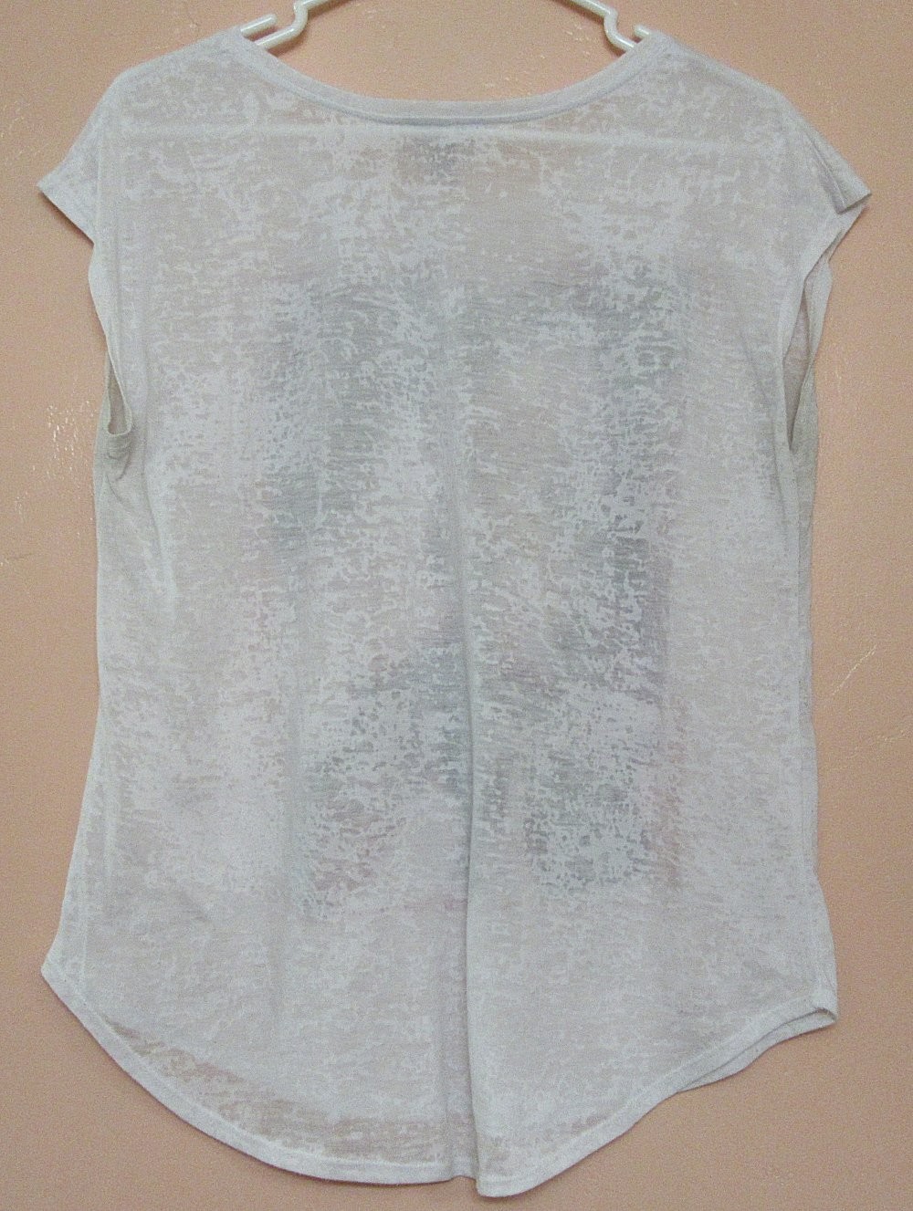 MNG Jeans Women’s sz S Hey Sun Is Coming Out graphic burnout tee white