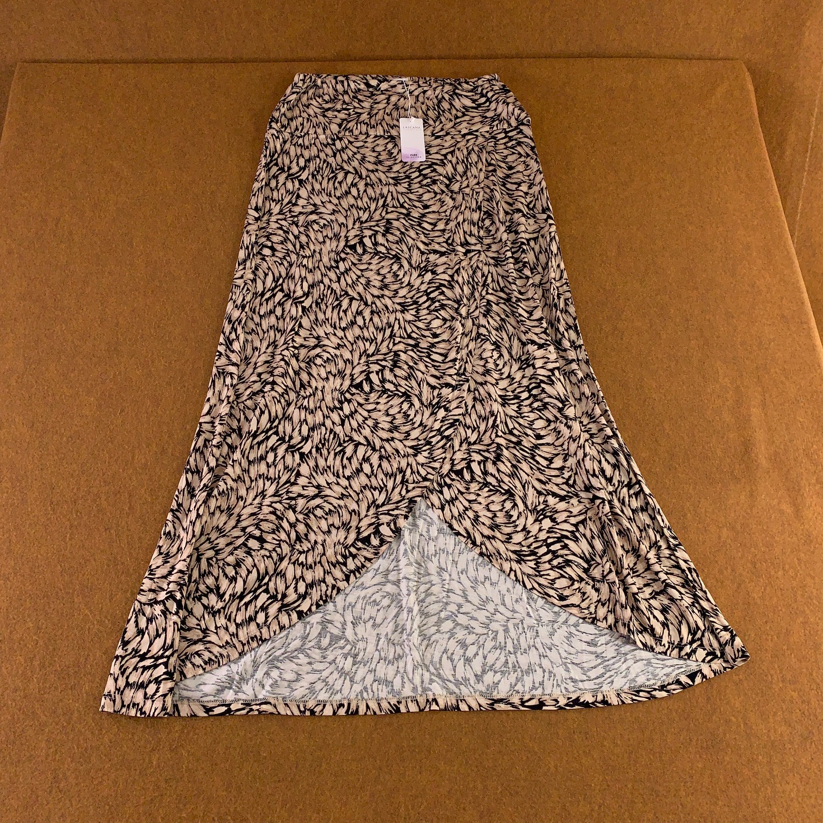 Lascana Womens 38 US Size 8 Printed Jersey Pull On High Low Skirt NWT