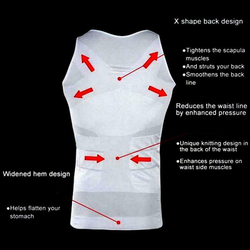 Men’s Toning Vest Compression Shirt Tank Gynecomastia Belly Control Body Shaper