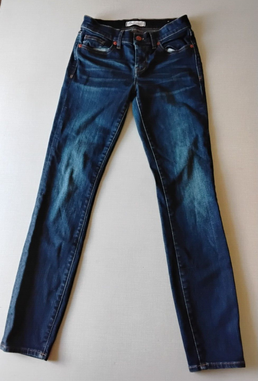 Madewell Women’s Jeans Size 25 Blue Stretch Skinny Denim Mid Rise Dark Wash