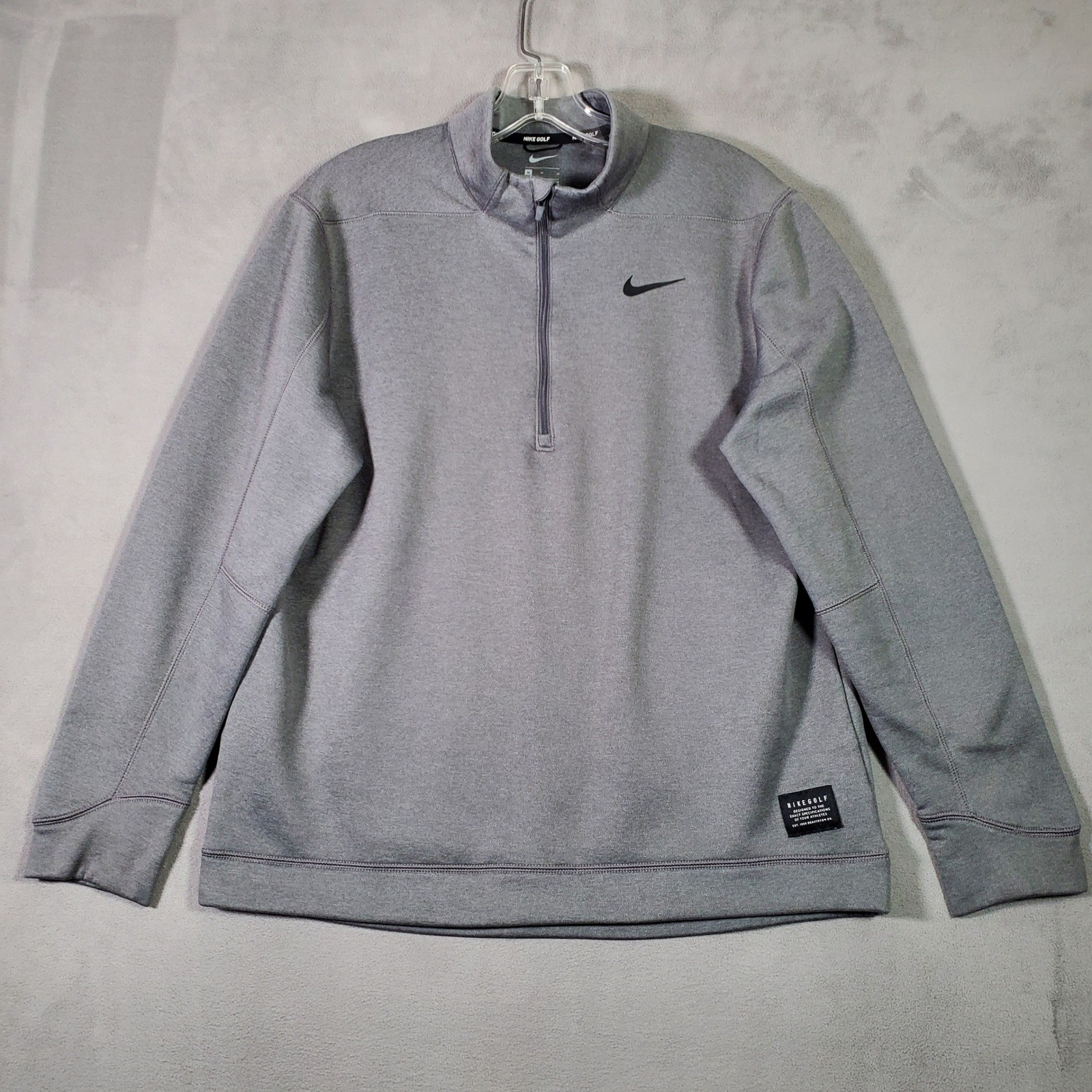 Nike Golf Pullover Shirt Womens M Grey 1/4 Zip Fleece Athleisure Gorpcore Sporty