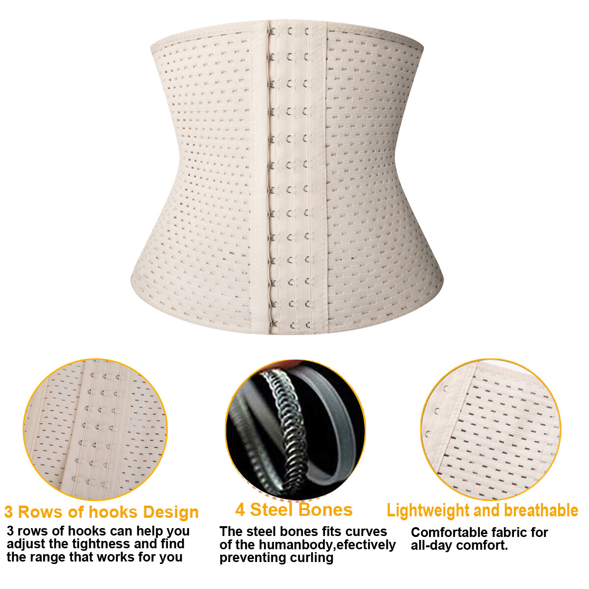 Womens Waist Trainer Tummy Control Body Shaper Slimming Belt Corset Sport Girdle