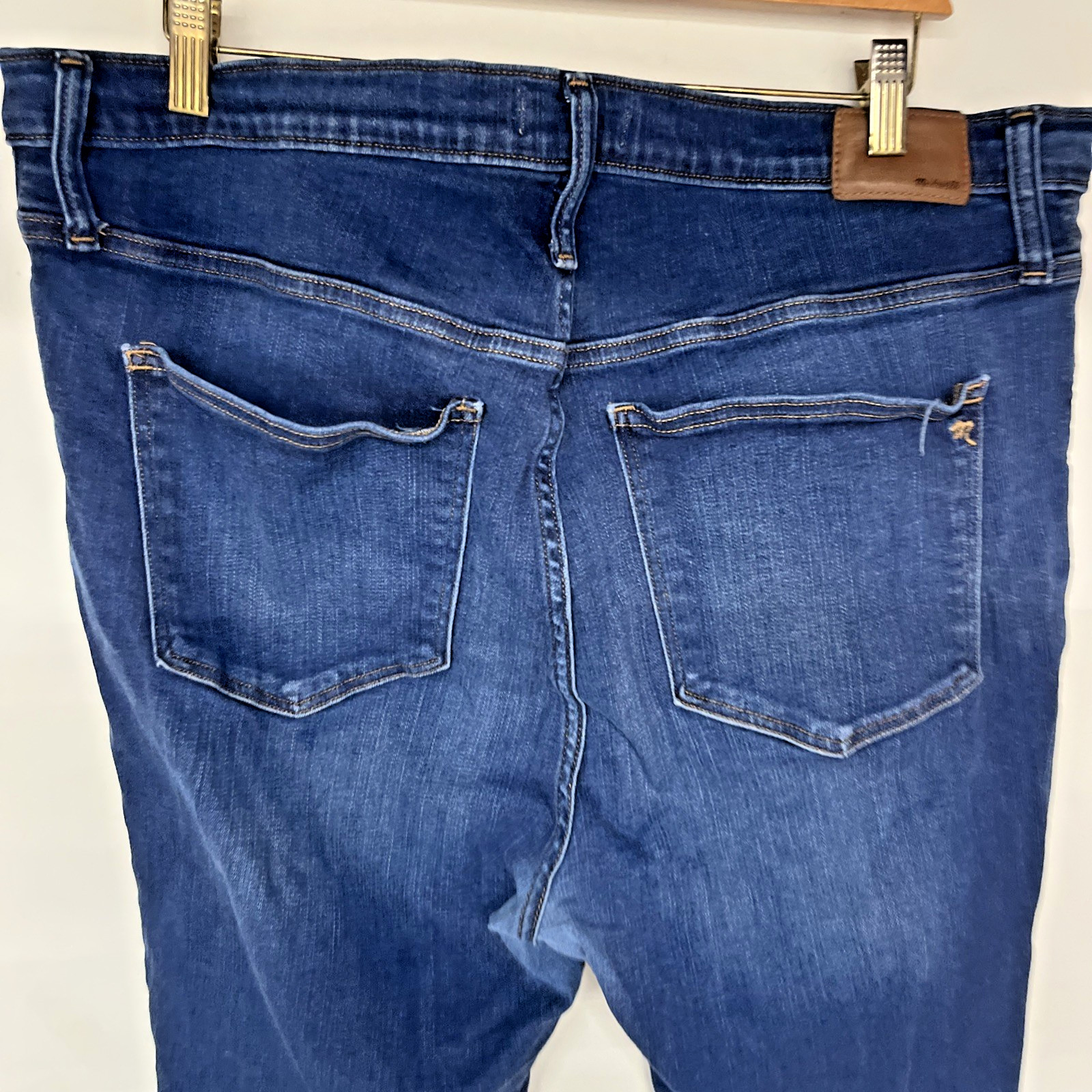 Madewell 10.5 Inch Mid Rise Skinny Jeans Womens 35 Dark Wash Stretch Denim