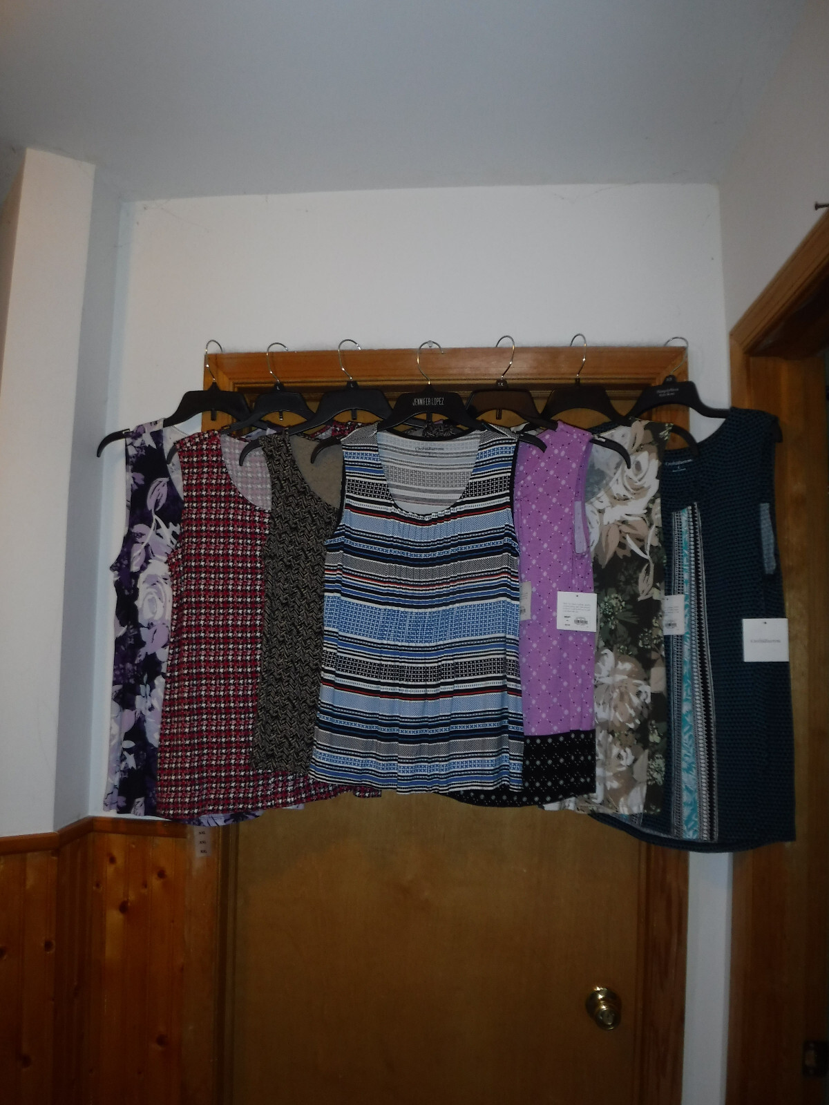 Sleeveless Tee Tops ,Croft & Barrow,LG,MD,SM, Multi Color ,95% rayon 5% spandex