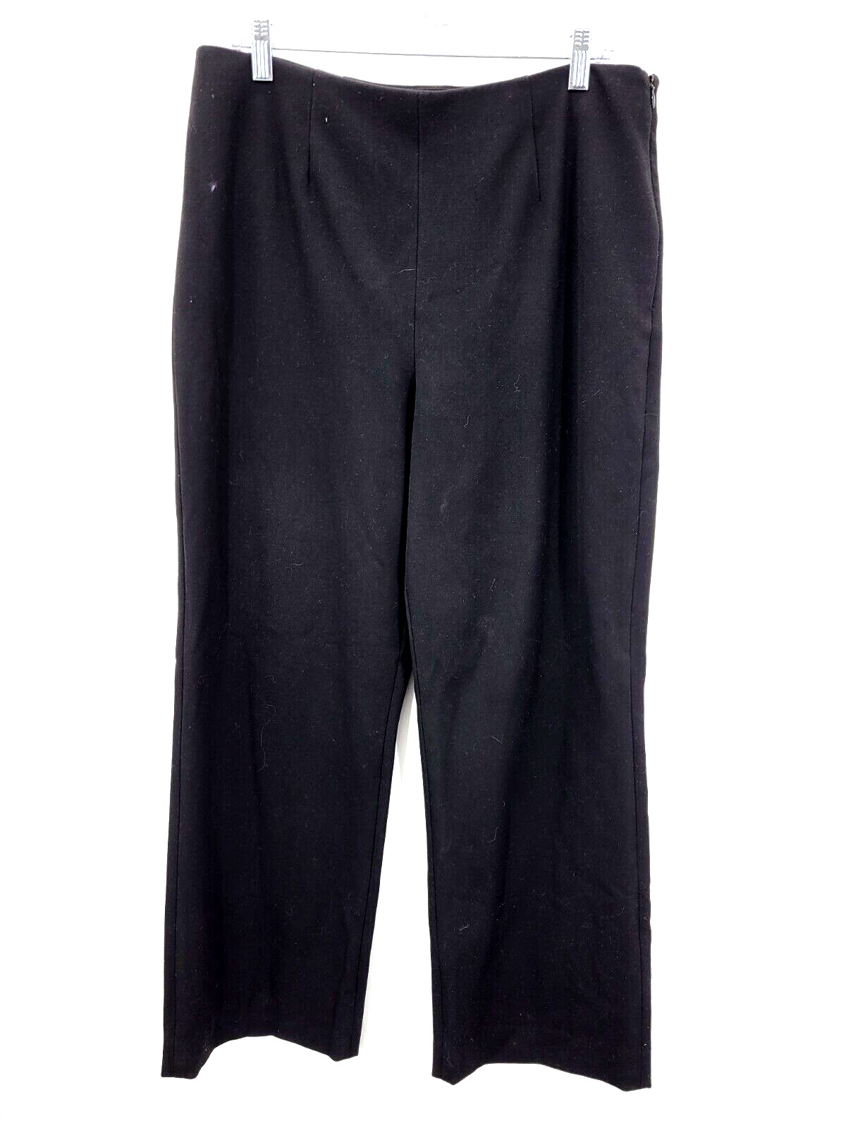 Chicos Pants Womens Large 2 Wide Leg Flat Front Trousers Modern Office Casual