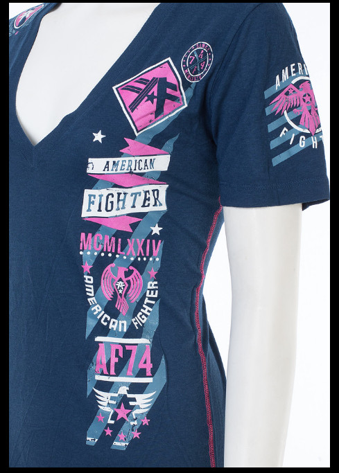 AMERICAN FIGHTER by AFFLICTION Rocky Mountain Short Sleeve Womens T-shirt NWT