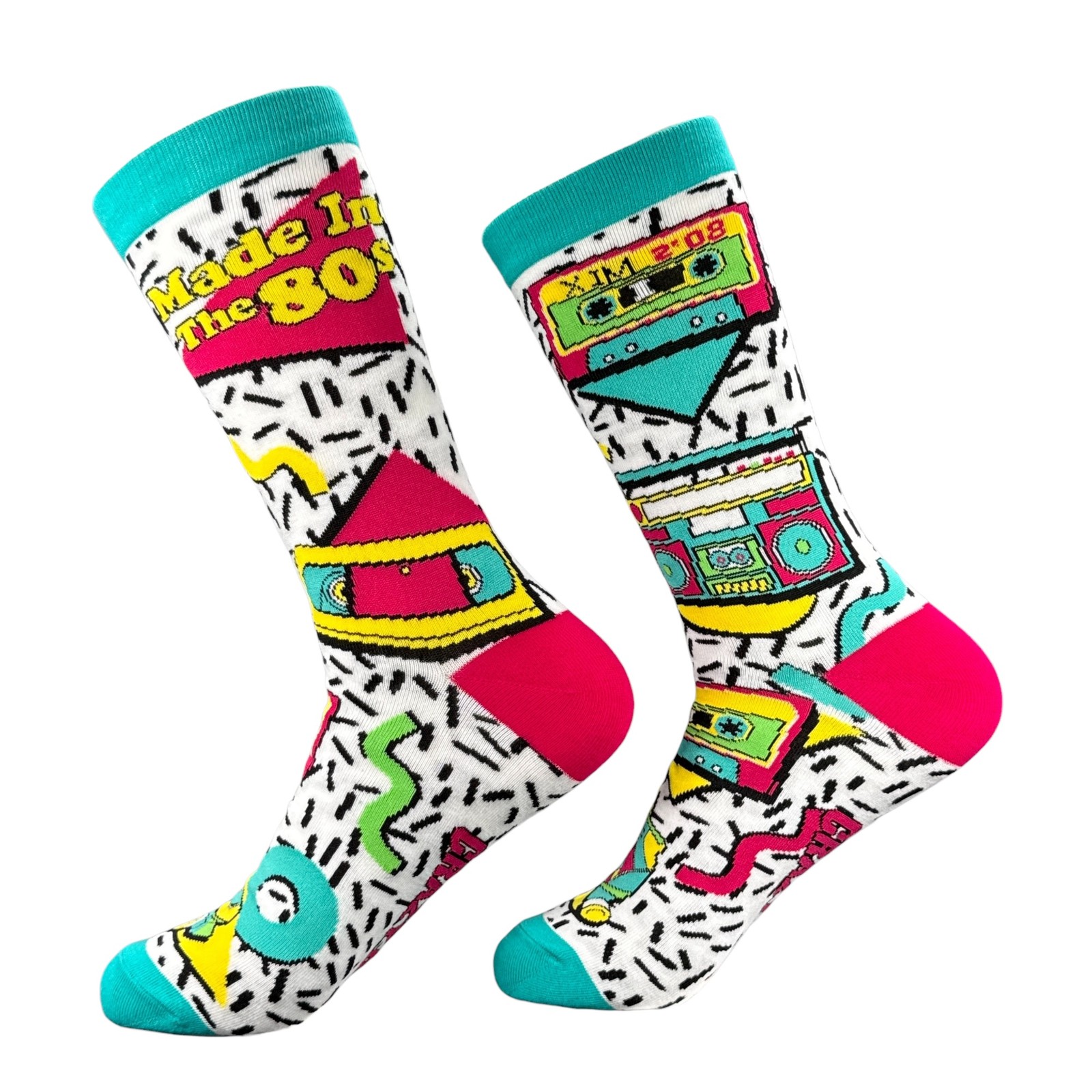 Vintage Made In The 80s Socks Funny Sarcastic Retro Graphic Novelty Footwear For