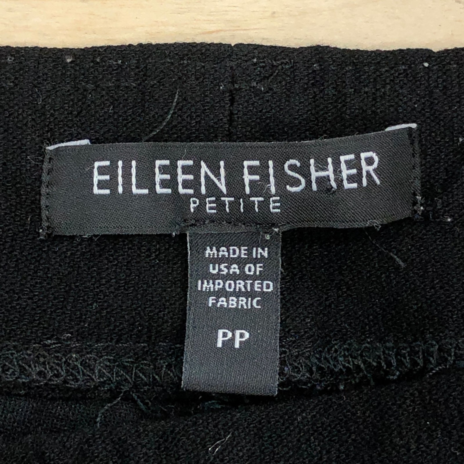 EILEEN FISHER Pants Womens PP Petite Black Stretch Viscose Nylon Spandex Ankle
