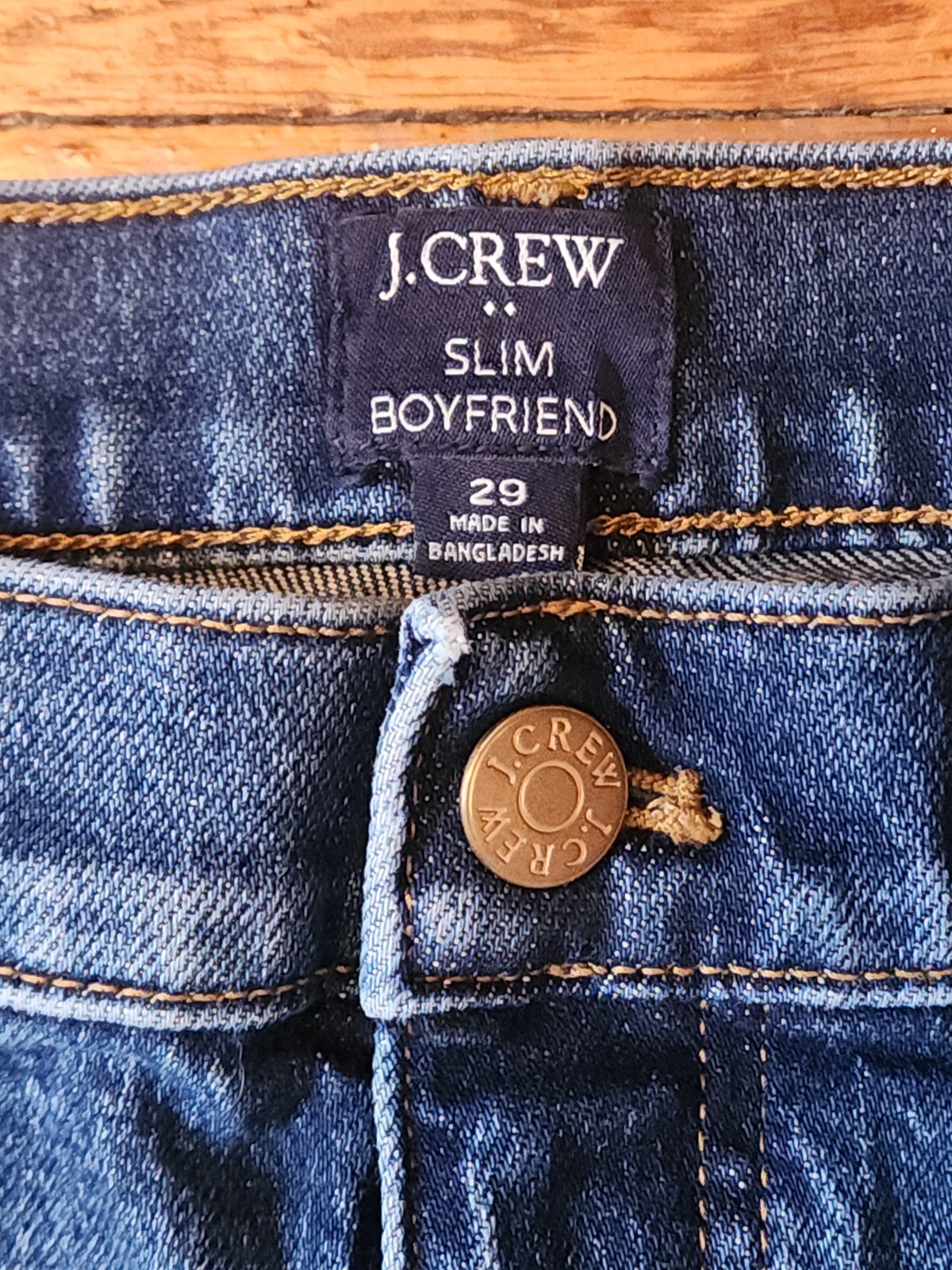 J Crew Slim Boyfriend Jeans Women 8 (29Wx27L) Mid Rise Distressed Stretch 90s