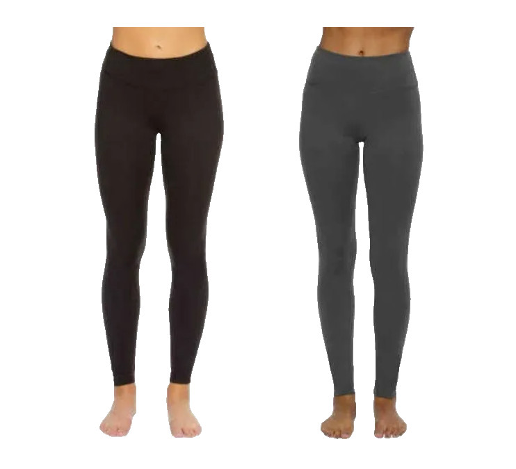Felina Ladies’ Sueded Legging, 2-pack ( BLACK,GRAY, LARGE ) NWOT