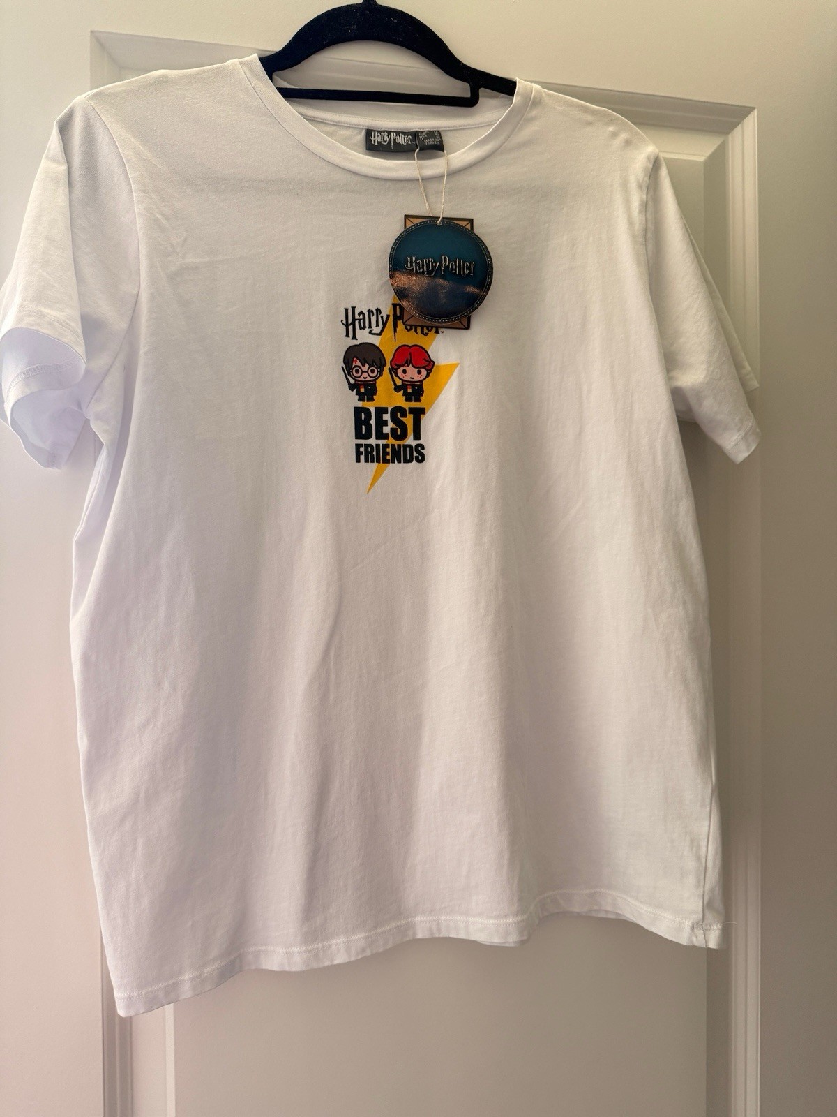 Harry Potter Best Friends T-Shirt Primark White Graphic Tee Women’s Size 10 NWT