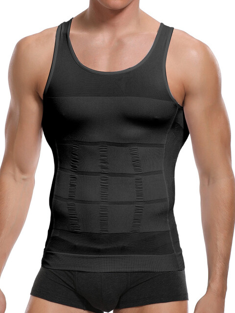 Men’s Slim Vest Body Shaper Gynecomastia Moobs Compression Undershirts Shapewear