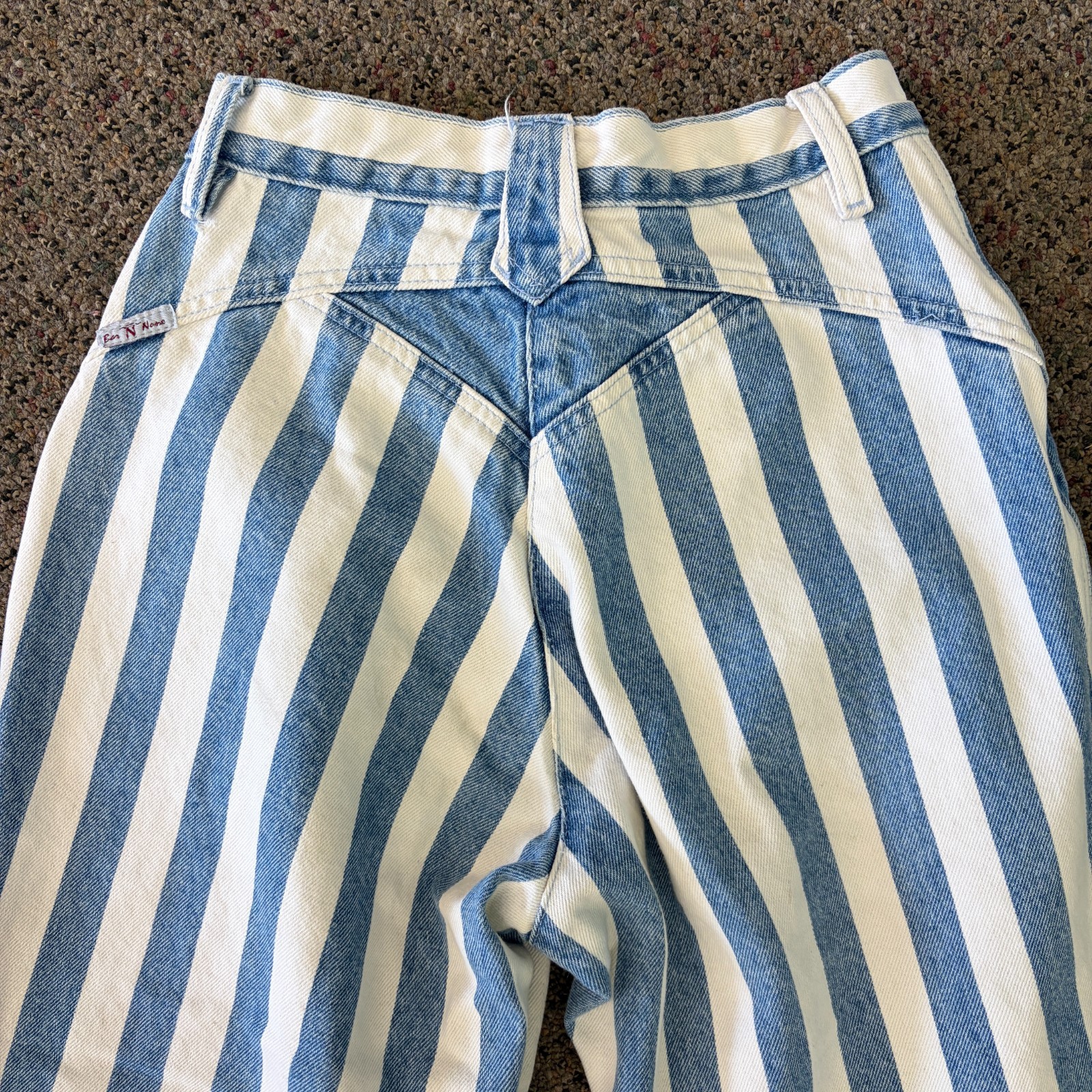 Bar None Quarter Horse Striped Denim Western Bareback Jeans | 23×31