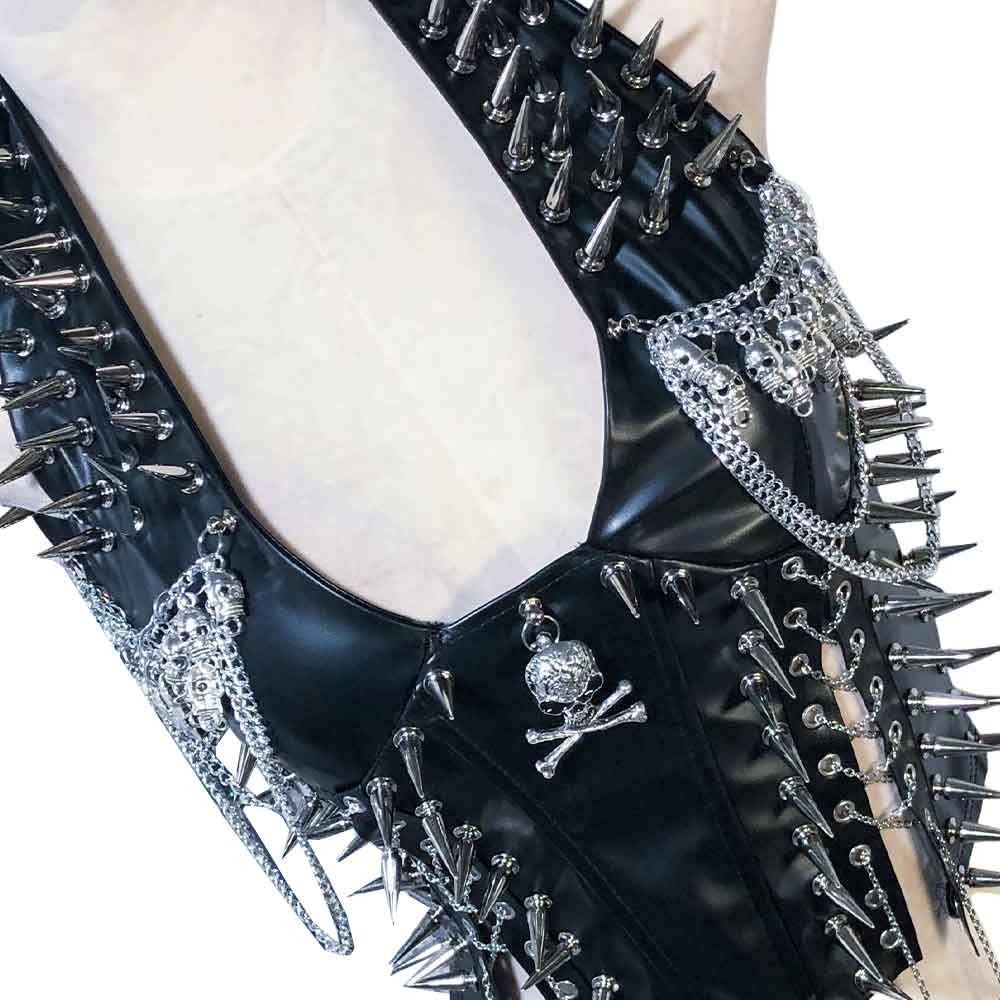 Goth Tops Gothic Tank Spiked Emo Clothing Cyber Y2K Grunge Punk Rock Clothes