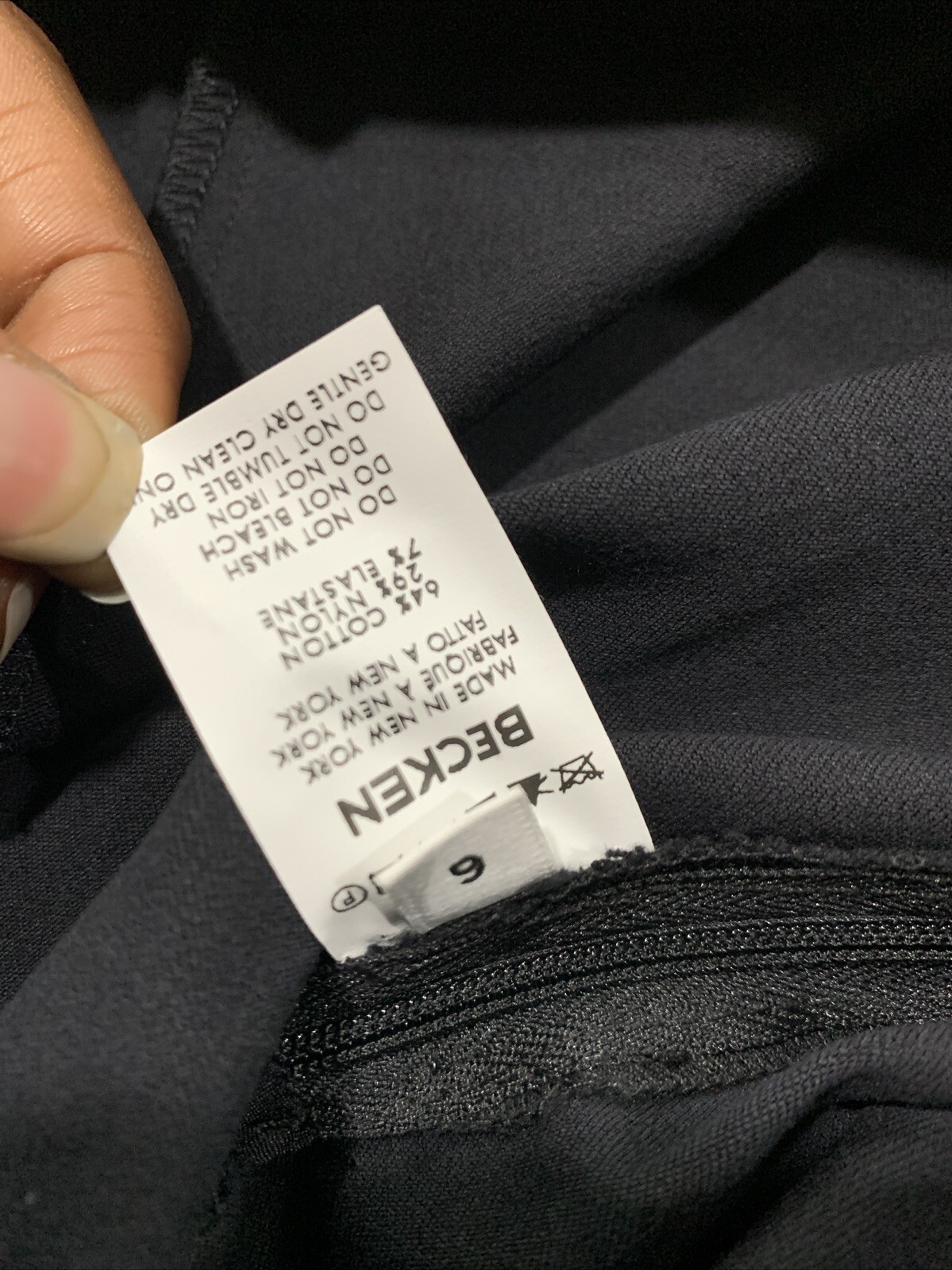 BECKEN WOMENS Black Colored Equestrian Cott Stir Riding Pant Size 6,$395