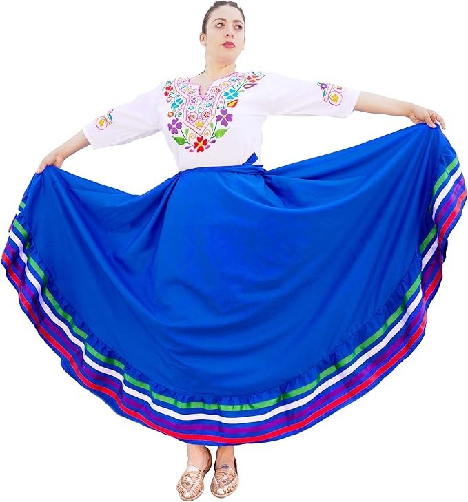 Authentic Mexican Skirt for Women Traditional Made by Original Mexican Artisans