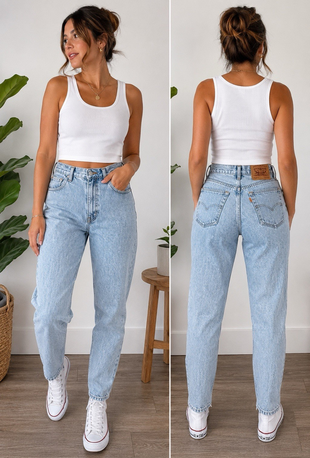 Vintage Levi’s orange tag Women’s Light Wash High Rise Relaxed 100% Cotton Jeans