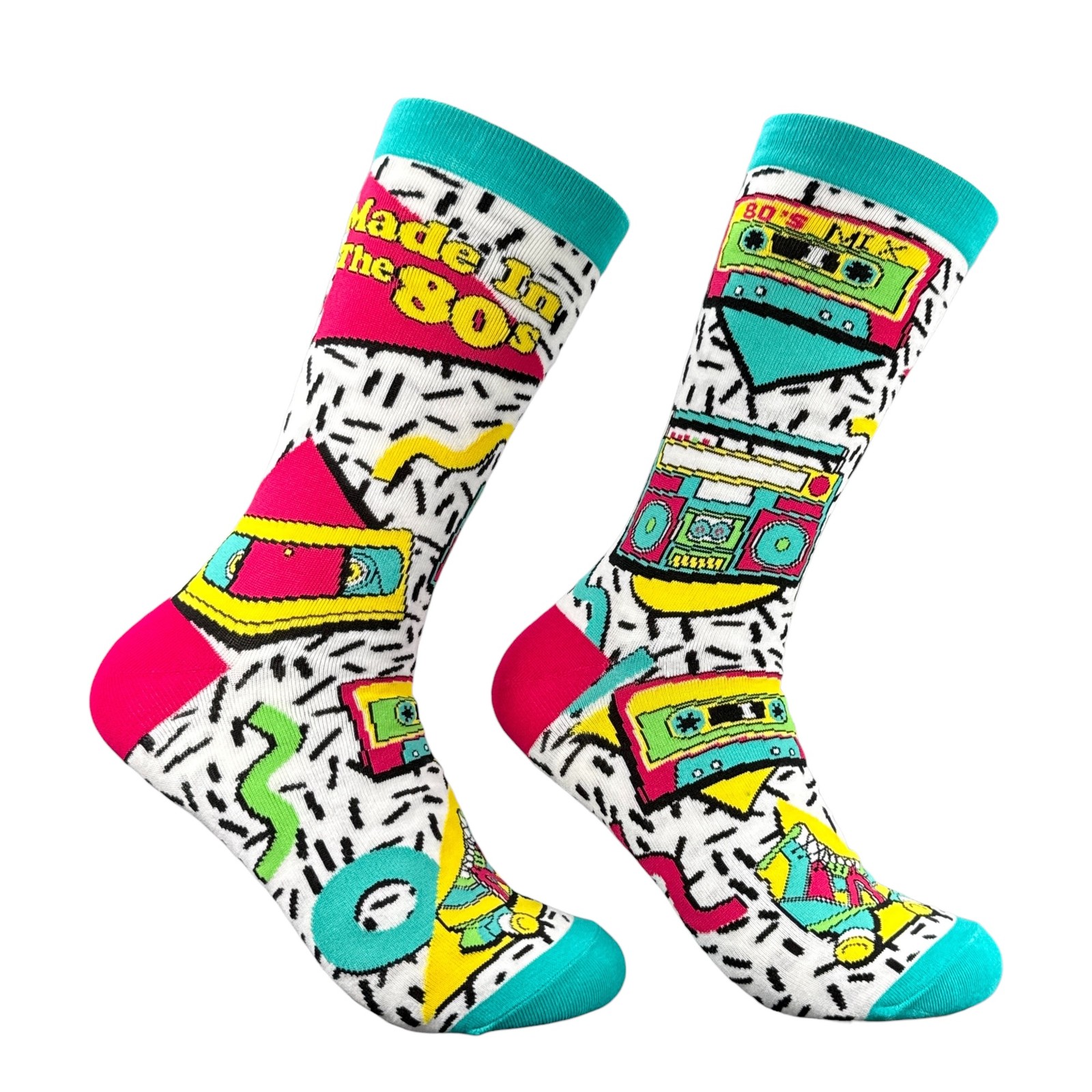 Vintage Made In The 80s Socks Funny Sarcastic Retro Graphic Novelty Footwear For